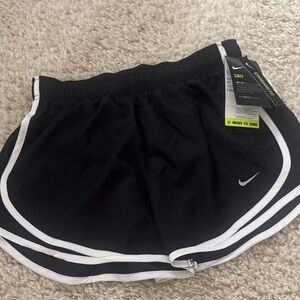 Nike Women's Black and White Athletic Running Shorts